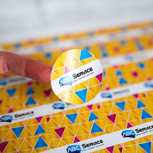Sticker printing service in the uk, sticker printing sheets, printed stickers, paper stickers by abc service based in tavistock, devon covering the uk