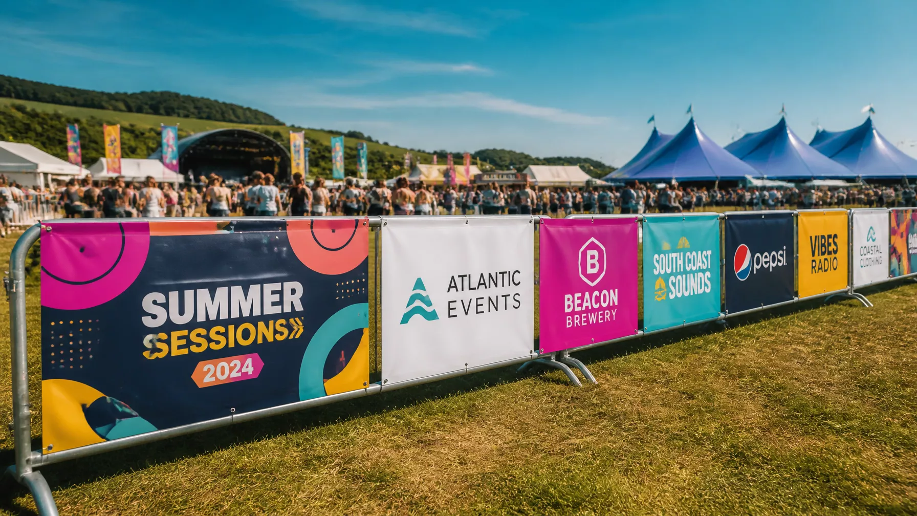 Event branding 101: how to use crowd barrier banners effectively